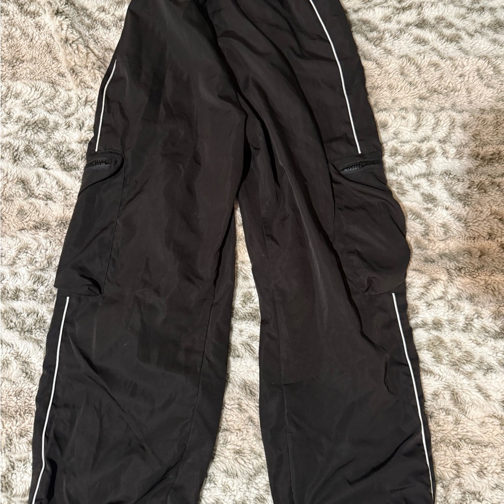 SHEIN Black Jumpsuit with White Accents